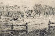 Field with mill at Osny, Camille Pissarro